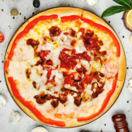 Pizza sốt bò bằm